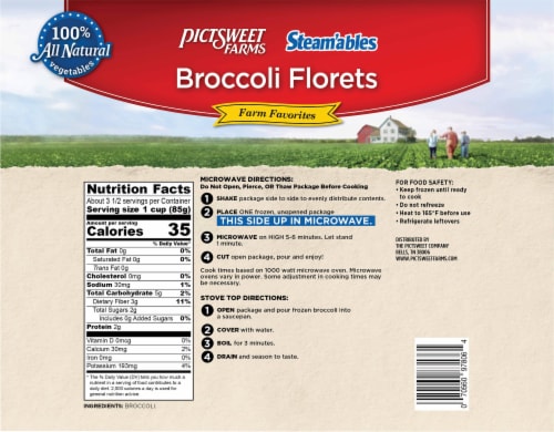 Pictsweet Farms® Steam'ables® Frozen Broccoli Florets Perspective: back