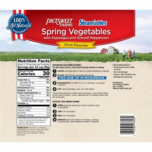 Pictsweet Farms® Steam'ables® Farm Favorites Spring Vegetables Perspective: back