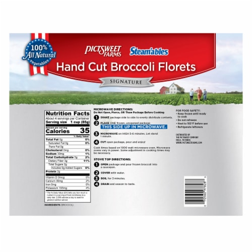 Pictsweet Farms Steam'ables Hand Cut Broccoli Florets Perspective: back