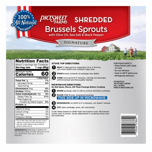 Pictsweet Farms® Shredded Brussel Sprouts Perspective: back