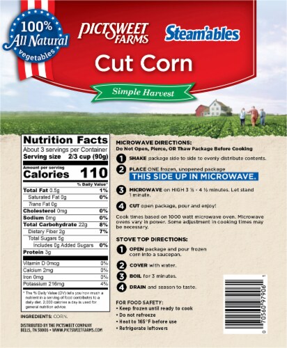 Pictsweet Farms® Steam'ables® Simple Harvest Cut Corn Perspective: back