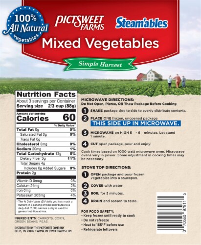 Pictsweet Farms® Steam'ables® Simple Harvest Mixed Vegetables Perspective: back