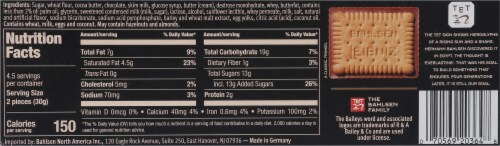 Bahlsen Choco Leibniz Baileys Specialty Cookies Perspective: back