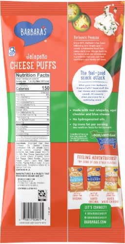 Barbara's Jalapeno Cheese Puffs Perspective: back