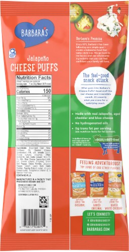 Barbara's Jalapeno Cheese Puffs Perspective: back