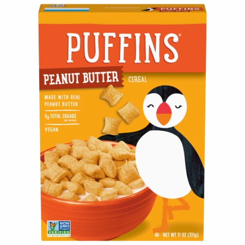 Puffins Peanut Butter Cereal Perspective: back