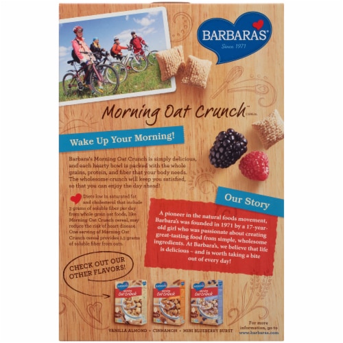 Barbara's Morning Oat Crunch Original Cereal Perspective: back