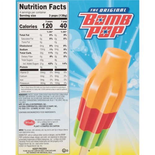 Bomb Pop Hawaiian Punch Ice Pops