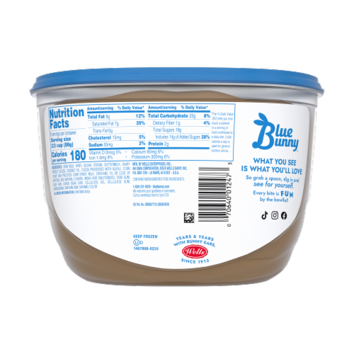 Blue Bunny® Chocolate Frozen Dairy Dessert Tub Perspective: back