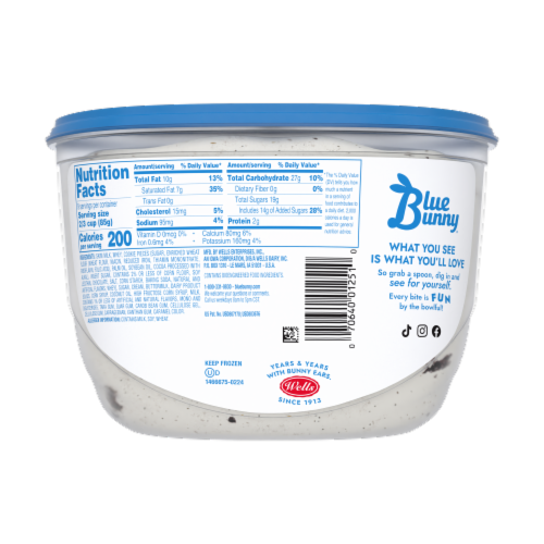 Blue Bunny® Cookies & Cream Ice Cream Perspective: back