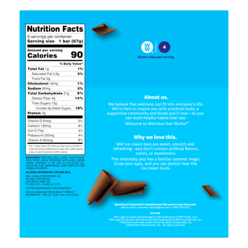Weight Watchers Chocolate Fudge Ice Cream GIANT Bar Perspective: back