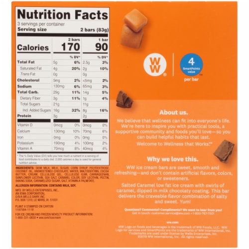 Weight Watchers™ Salted Caramel Ice Cream Bars Perspective: back