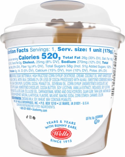 Blue Bunny® Load'd Sundaes® Cookie Dough Co. Frozen Dairy Dessert Perspective: back