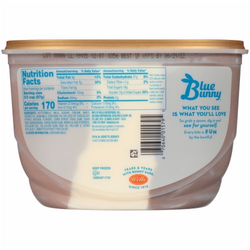 Blue Bunny Chocopolitan Ice Cream Perspective: back