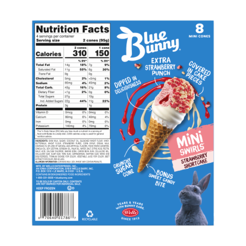 Blue Bunny® Mini Swirls® Strawberry Shortcake Ice Cream Cones