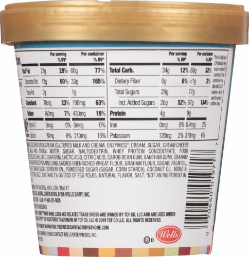 The Cheesecake Factory Original Premium Cheesecake Ice Cream Perspective: back
