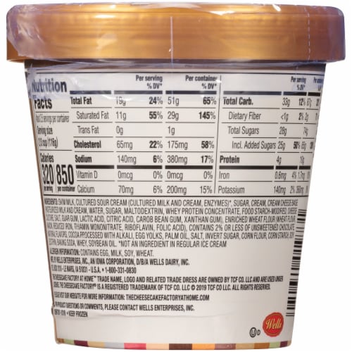 The Cheesecake Factory At Home™ Cookies & Cream Cheesecake Ice Cream Perspective: back