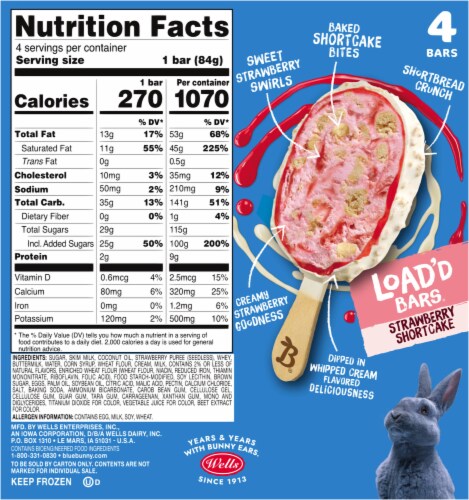 Blue Bunny® Strawberry Shortcake Load'd Bars Perspective: back