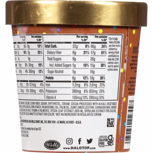 Halo Top® Chocolate Cake Batter Ice Cream Perspective: back