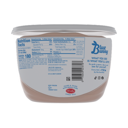 Blue Bunny® Soft Frozen Dessert - Chocolate Perspective: back