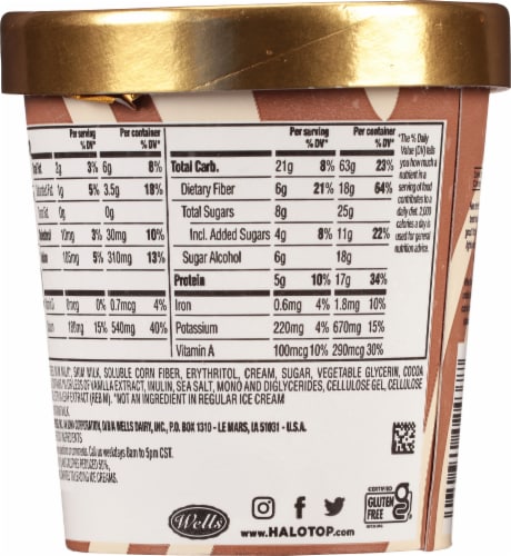 Halo Top® Chocolate Vanilla Twist Light Ice Cream 16 fl oz Perspective: back