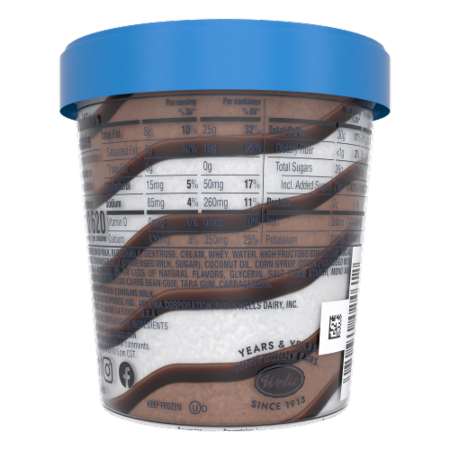 Blue Bunny Soft Chocolate Vanilla Frozen Dessert Perspective: back