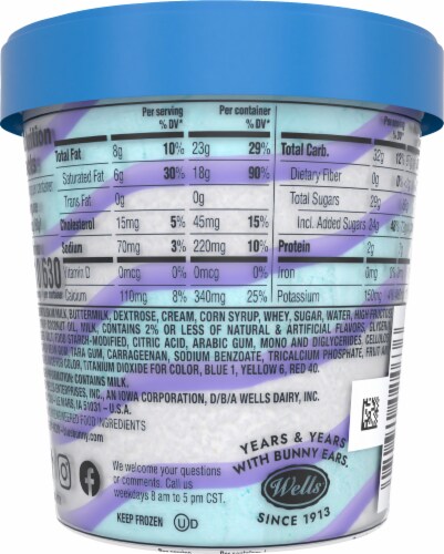 Blue Bunny® Blu's Birthday Cake Twist Ice Cream Perspective: back