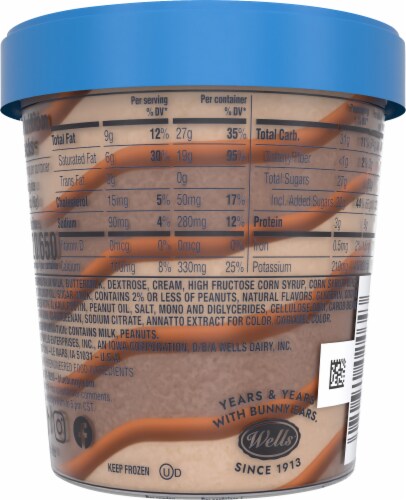 Blue Bunny® Candy Bar Twist Ice Cream Pint Perspective: back