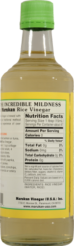 Marukan Genuine Brewed Rice Vinegar Perspective: back