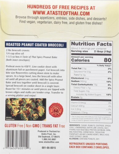 Taste of Thai® Spicy Peanut Bake Perspective: back