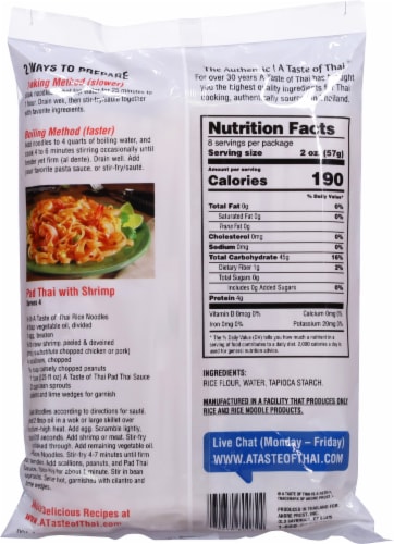 A Taste of Thai® Rice Noodles Perspective: back