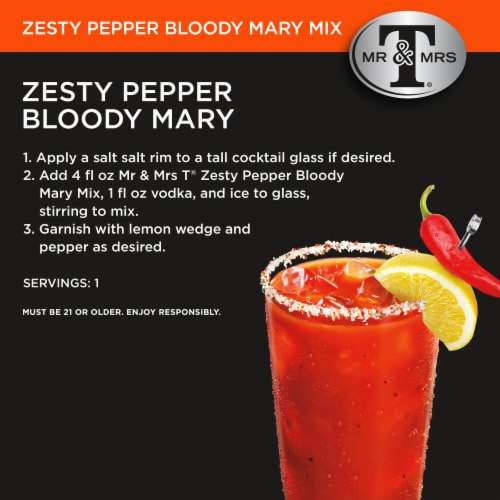 Mr & Mrs T Zesty Pepper Bloody Mary Mixer Perspective: back