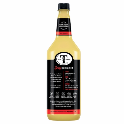 Mr & Mrs T Spicy Margarita Mixer Perspective: back