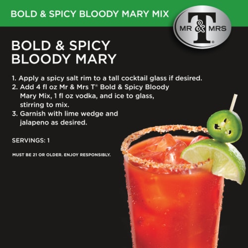 Mr & Mrs T Bold & Spicy Bloody Mary Mix Perspective: back