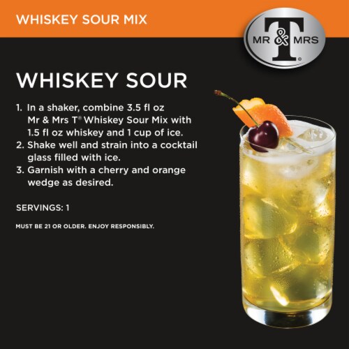Mr & Mrs T Whiskey Sour Mixer Perspective: back