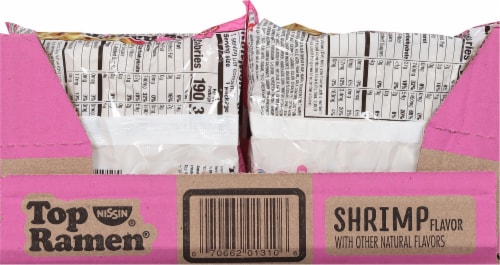 Nissin Top Ramen Shrimp Flavor Perspective: back