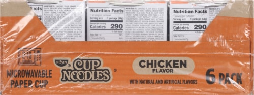Nissin® Cup Noodles with Chicken Flavor 6 Count Perspective: back