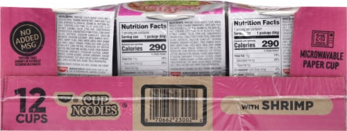Nissin® Shrimp Flavored Cup Noodles® Perspective: back
