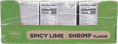 Nissin Cup Noodles Spicy Lime Shrimp Flavor Ramen Noodle Soup Perspective: back