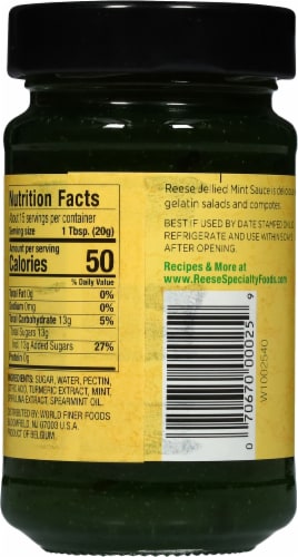 Reese® Jellied Mint Sauce with Mint Leaves Perspective: back