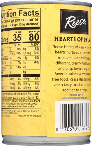 Reese® Sliced Hearts of Palm Perspective: back