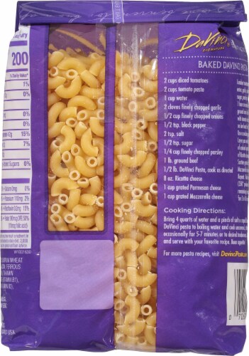 DaVinci® Elbow Macaroni Pasta Perspective: back