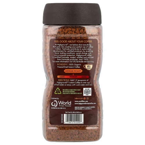 Highground™ Organic Medium Roast Instant Coffee Perspective: back