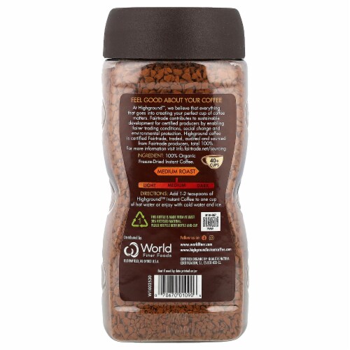 Highground Organic Instant Coffee - Medium Roast Perspective: back