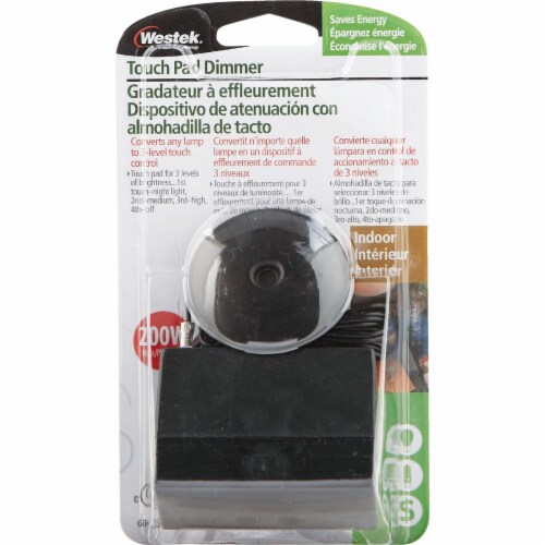 Westek Black 200W 120V Dimmer Control 6043BC Perspective: back