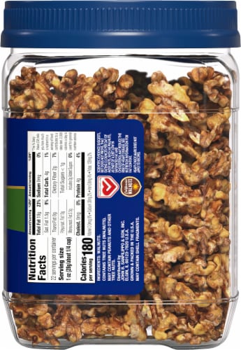 Fisher California Grown Unsalted Walnut Halves & Pieces Perspective: back