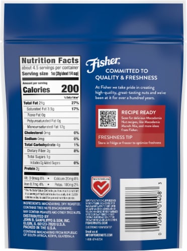 Fisher® Chopped Macadamias Perspective: back