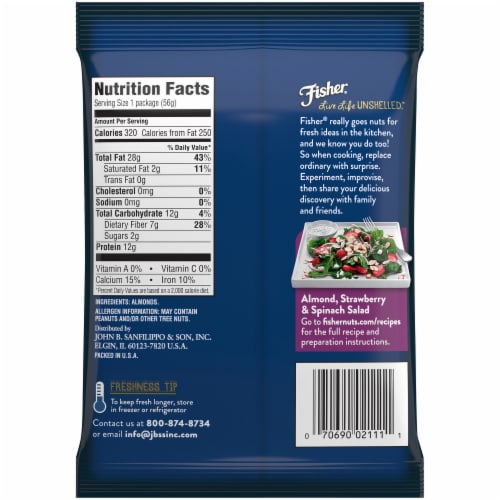 Fisher Chef's Naturals Sliced Almonds Perspective: back