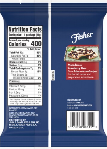 Fisher® Chopped Macadamias Perspective: back