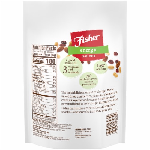 Fisher Snack Energy Trail Mix Perspective: back